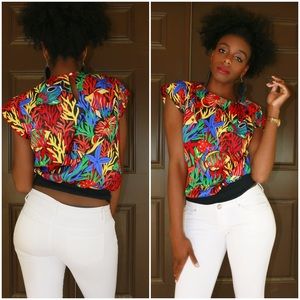 SOLD! Aquarium Blouson Top